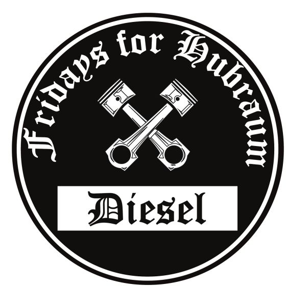 Fridays For Hubraum Aufkleber schwarze Diesel Umweltplakette