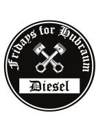 Fridays For Hubraum Aufkleber schwarze Diesel Umweltplakette