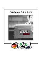 Aufkleber Elektro-Autos fahren wir nur auf dem Rummel!