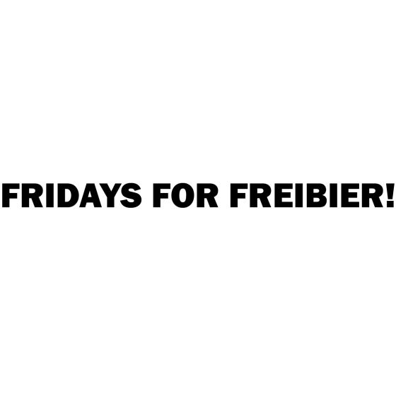 Fridays For Freibier Aufkleber geplottet schwarz