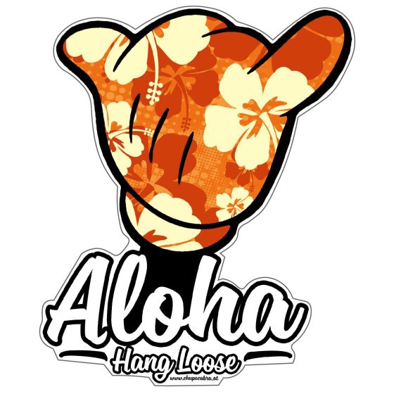 Aloha Hang Loose Surfer Aufkleber