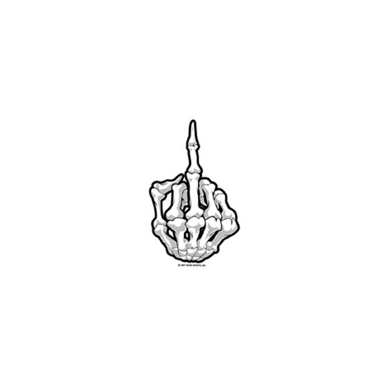 Mini-Aufkleber Mittelfinger Skelett-Hand