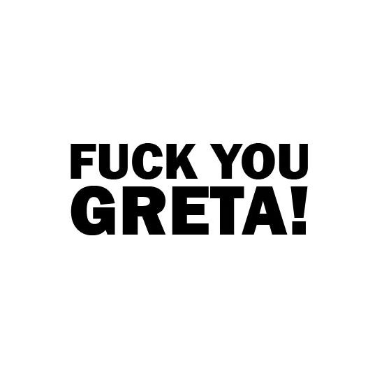 2 Aufkleber Fuck You Greta! schwarz