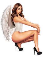Aufkleber Pin-Up Girl Sexy Angel
