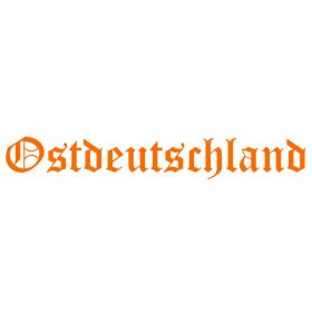 Aufkleber Ostdeutschland geplottet orange