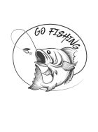 Go Fishing Aufkleber Sticker Angeln Fischen