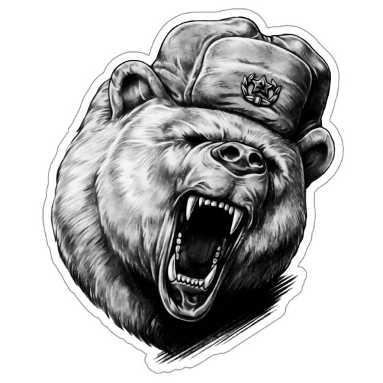 Aufkleber Bad Russian Bear