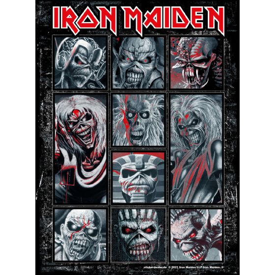 Iron Maiden Aufkleber Eddies blue
