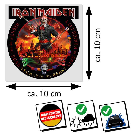 Iron Maiden Aufkleber Legacy of the Beast
