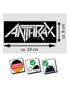 Anthrax Aufkleber Logo s/w