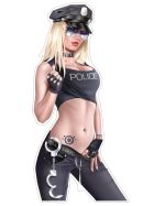 PinUp Aufkleber Police Girl