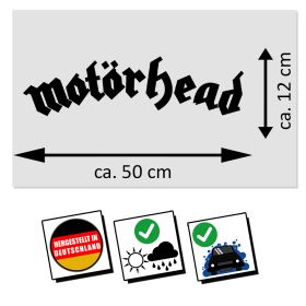 Aufkleber Motörhead Logo schwarz XL