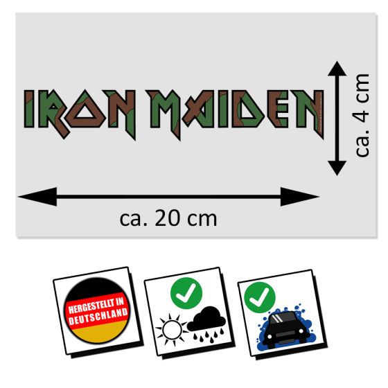 Iron Maiden Aufkleber Aces High Logo freistehend