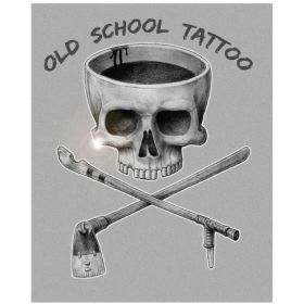 Oldschool Tattoo Skull Aufkleber