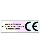 CE Geprüftes Fahrzeug Chrom Aufkleber