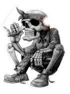 Gangster Hip Hop Chrom Aufkleber