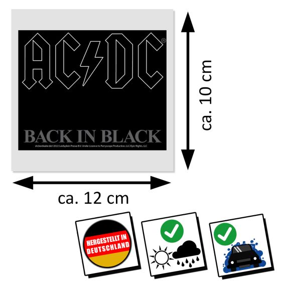 AC/DC Aufkleber Back in Black