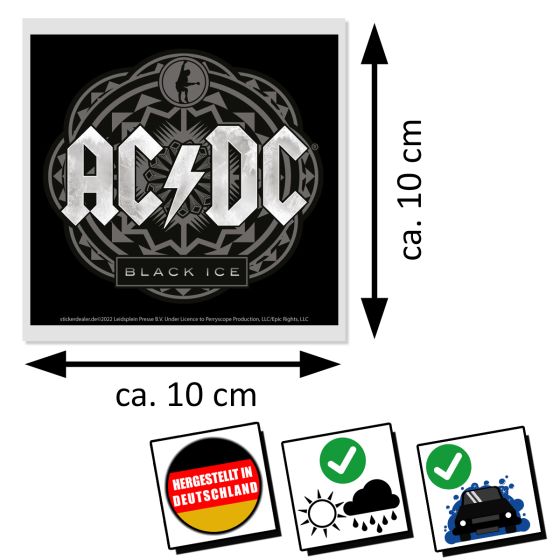 AC/DC Aufkleber Black Ice Black