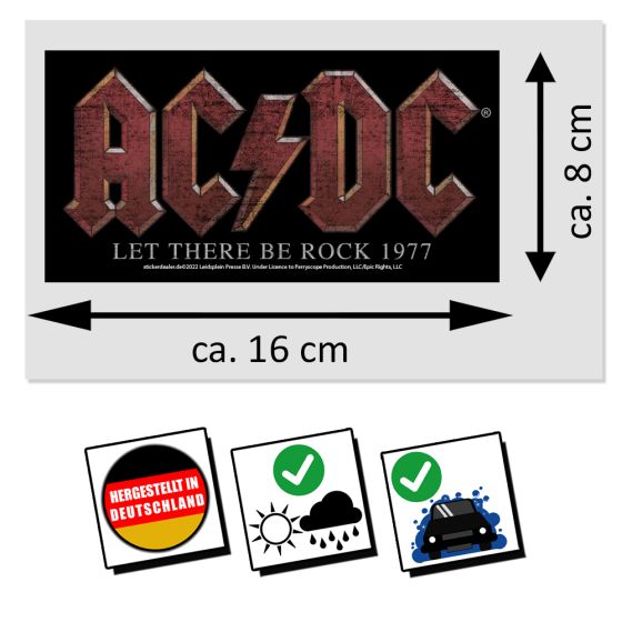 AC/DC Aufkleber Let There Be Rock 1977