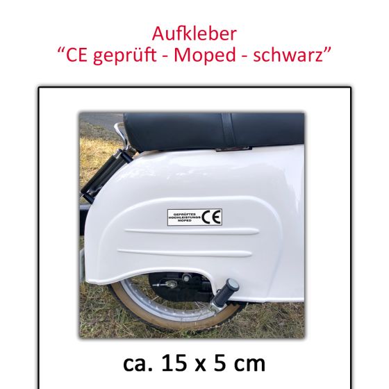 Aufkleber CE Geprüftes Hochleistungs Moped