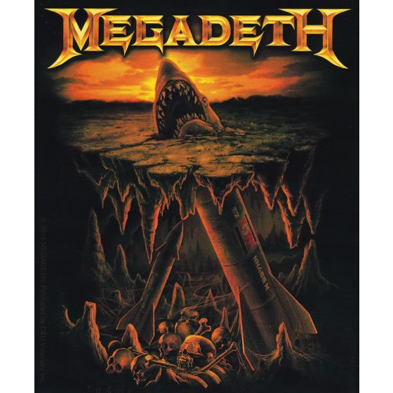 Aufkleber Megadeth Shark Missile Faded