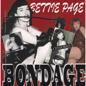 Aufkleber Bettie Page Bondage Censored