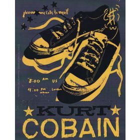 Aufkleber Kurt Cobain Schuhe
