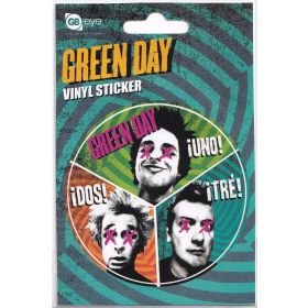 Vinyl Sticker Green Day Uno! Dos! Tre!