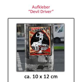 Aufkleber Devil Driver Death Speed Route 666