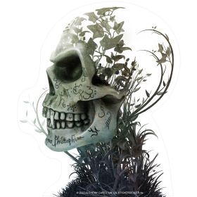Aufkleber Flower Skull