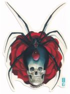 Aufkleber Spider Rose Skull Posterpop