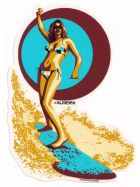 Aufkleber Surfer Girl Posterpop