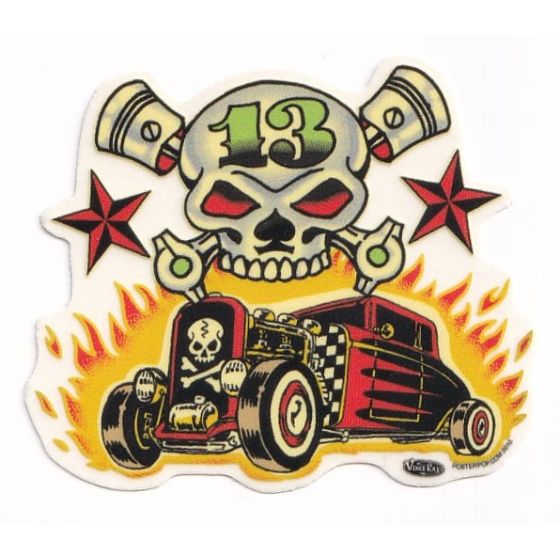 Aufkleber Skull on Rods Posterpop