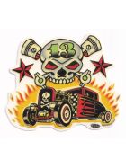 Aufkleber Skull on Rods Posterpop