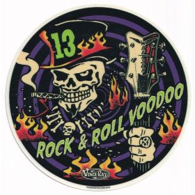 Aufkleber Rock & Roll Voodoo Skull Posterpop