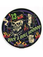 Aufkleber Rock & Roll Voodoo Skull Posterpop