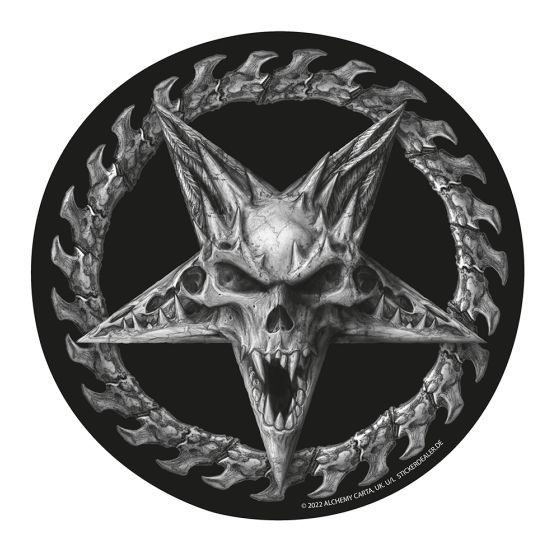 Aufkleber-pentagramm-dämon-schädel-skull