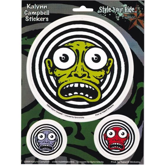 green-face-aufkleber-set