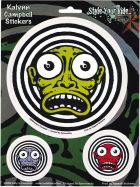 green-face-aufkleber-set