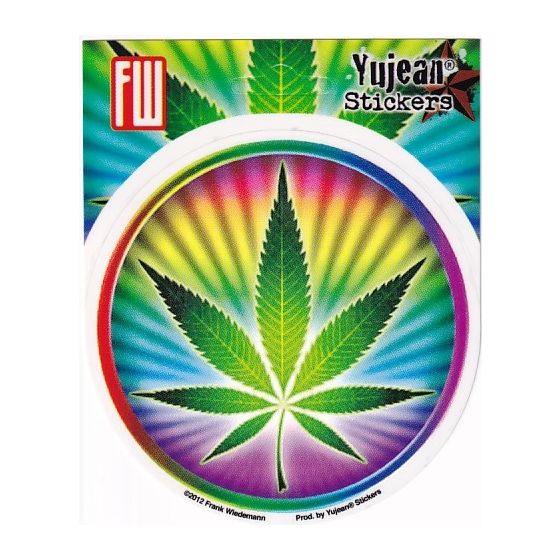 Aufkleber Psychedelic Leaf