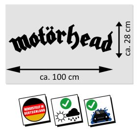 Aufkleber Motörhead Logo schwarz 100x28 cm