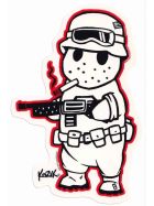 Aufkleber Soldat Cartoon