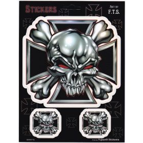 Aufkleber-Set Skull Eisernes Kreuz