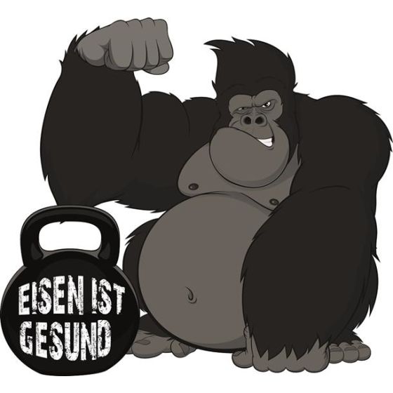 Kraftsport Aufkleber Eisen ist Gesund