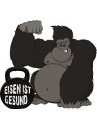 Kraftsport Aufkleber Eisen ist Gesund