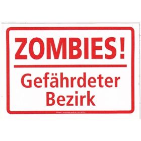 Aufkleber Zombies Gefährdeter Bezirk