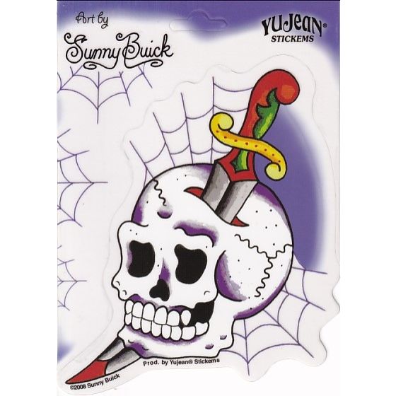 Aufkleber Cobweb Skull