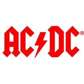 AC/DC Logo Aufkleber rot 50 cm