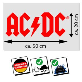 AC/DC Logo Aufkleber rot 50 cm