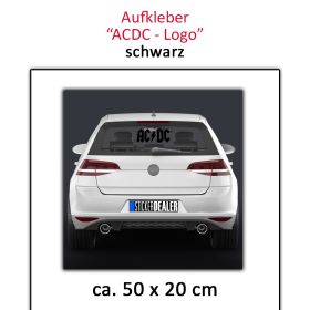 AC/DC Logo Aufkleber schwarz 50 cm